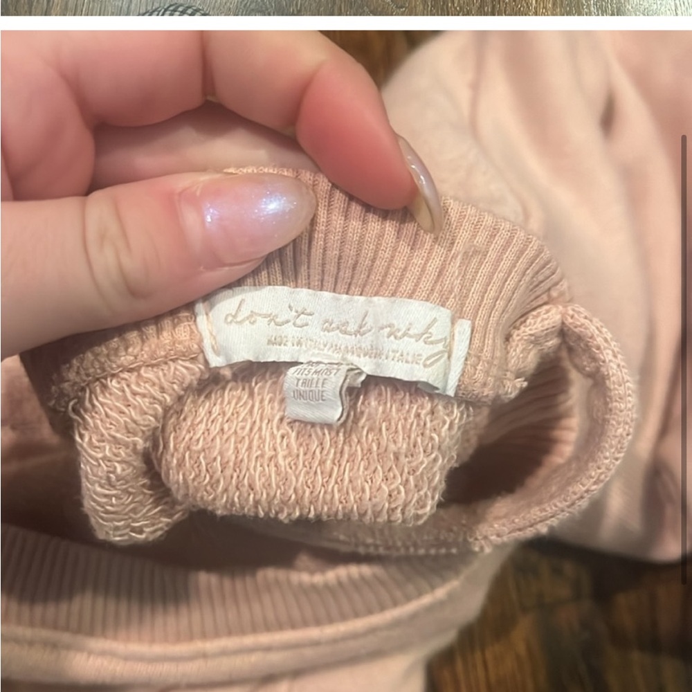 Pink Cropped Open-Back Sweatshirt - Picture 2 of 3